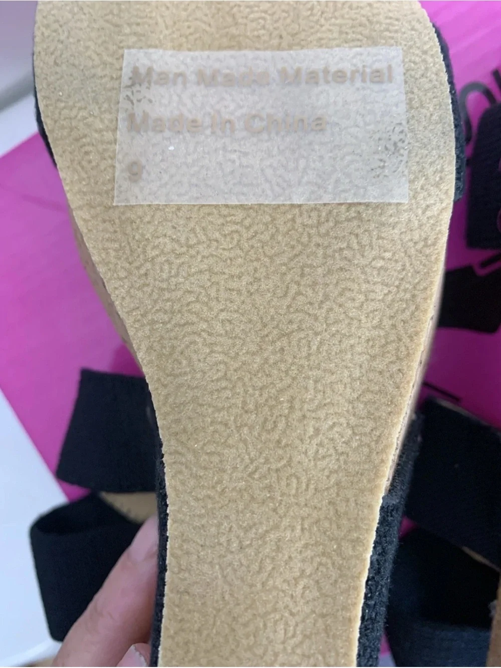 Corky’s Liberty Black Shoes Size 9 Platform Wedge Strappy Cork Sole New In Box